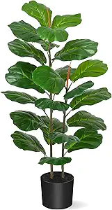 Amyove 39" Artificial Tree Fiddle Leaf Fig Plants Faux Plant for Home Decor Indoor Outdoor Office