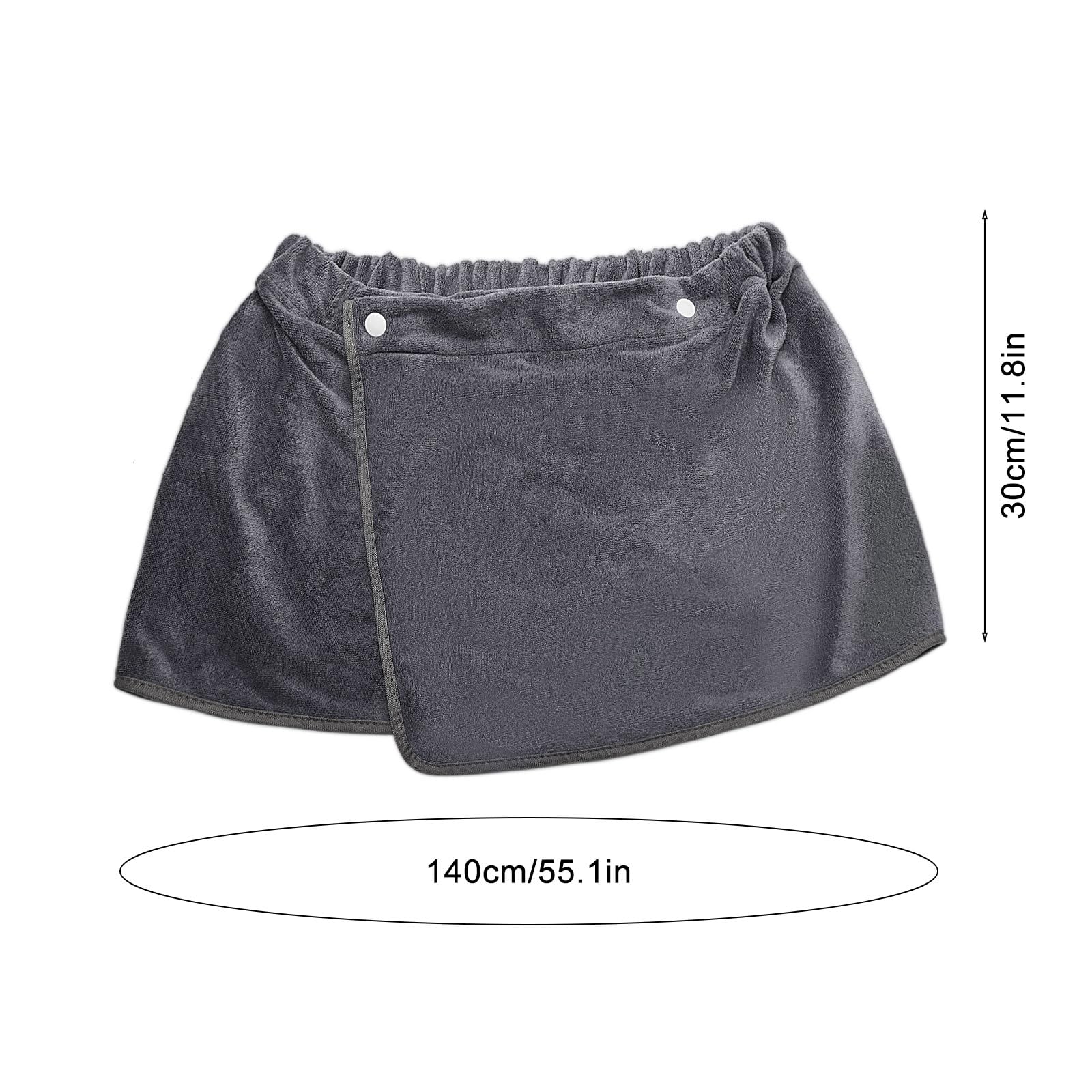 VOSSOT Męski kilt do sauna, ręcznik kąpielowy, spa i na plażę, miękka, oddychająca mikrofibra, pod prysznic, 30 x 140 cm