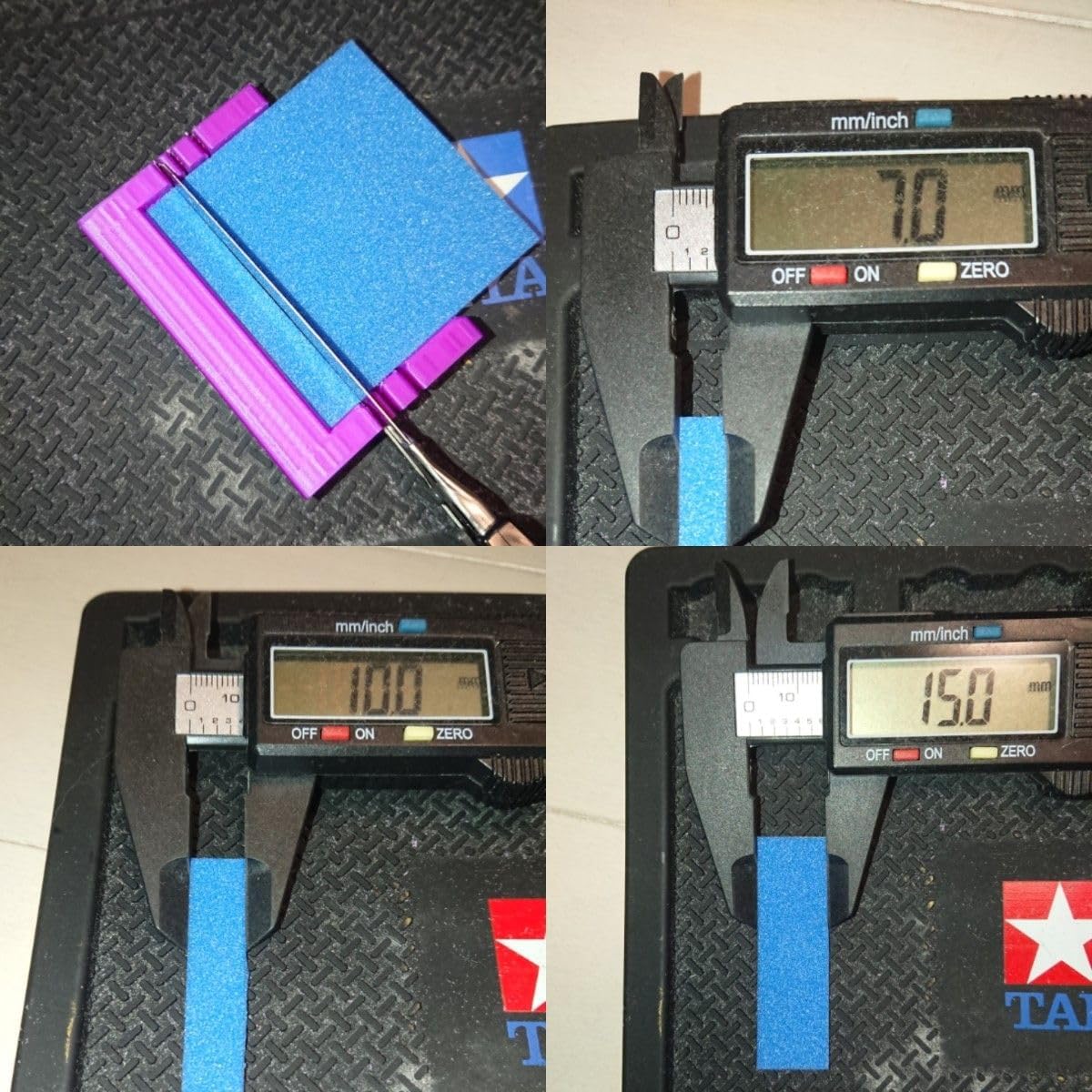 ミニ四駆 ブレーキスポンジカット治具 2540度・垂直セット レッド