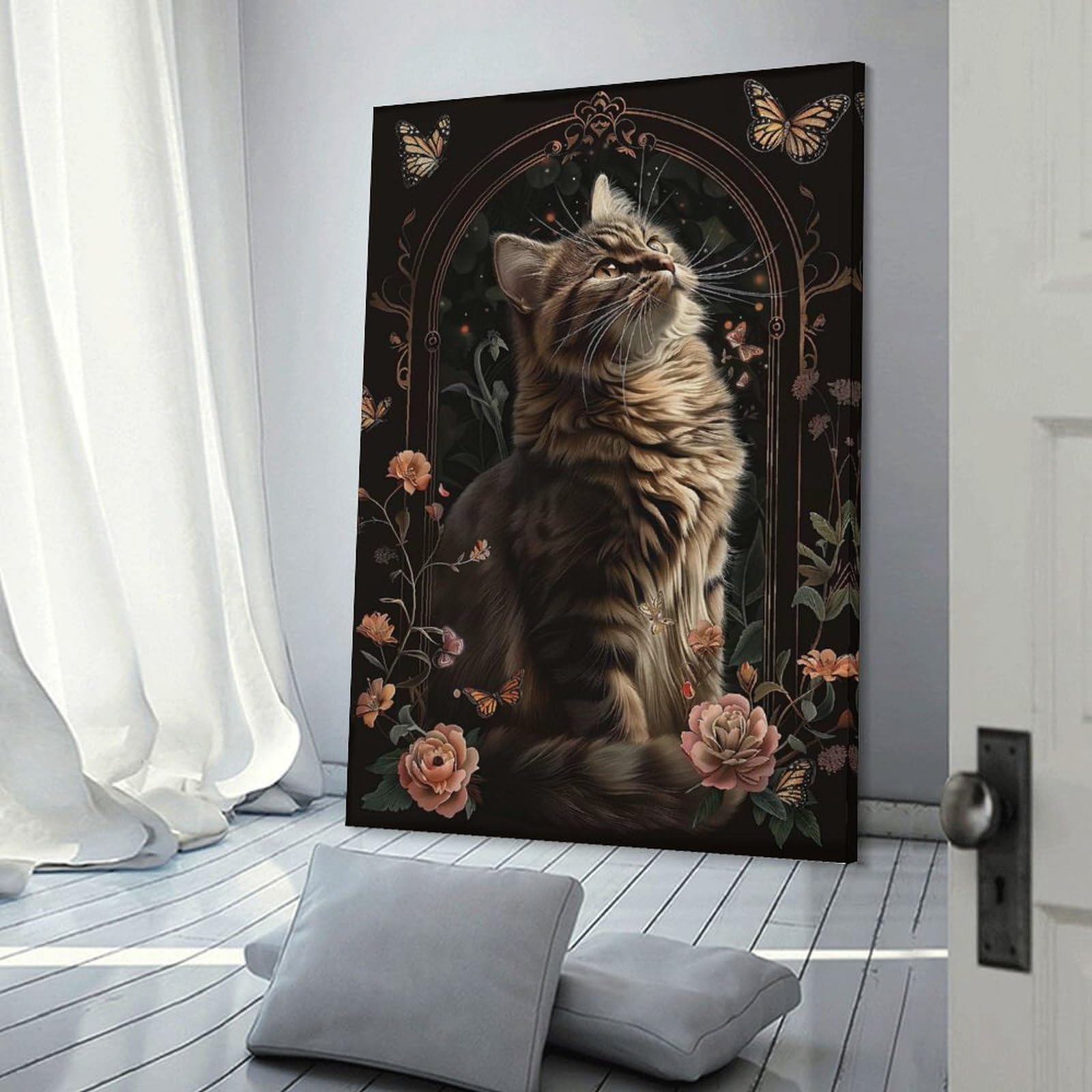 Junmoney Havana Brown Room Decor Wall Art, 20x30inch(50x75cm), for Office, Study Or Home Workspace, A Smart Decor Choice for Study Walls