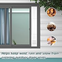 Vista 8 de Kit de ventilación para ventana de secadora Daisypower, kit de ventilación de ventana ajustable con cubierta de ventilación para exterior, campana