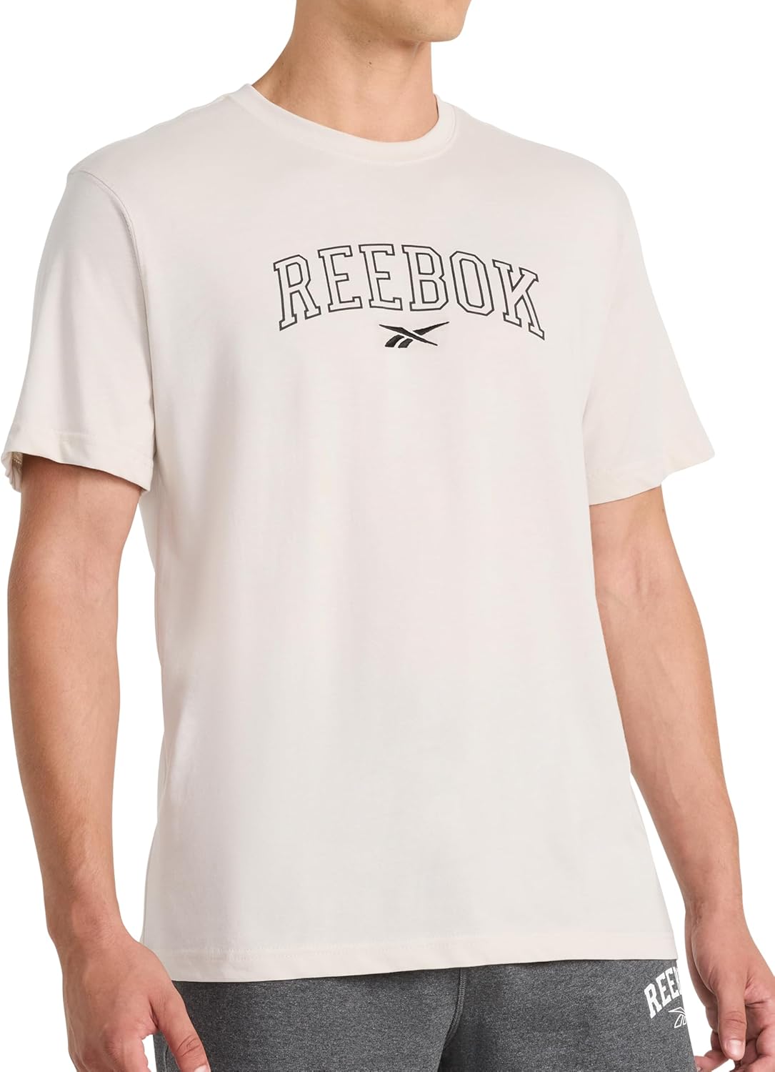 Reebok Mens Kickoff Crewneck T-Shirt, Standard Fit, Lightweight Cotton-Poly Fabric