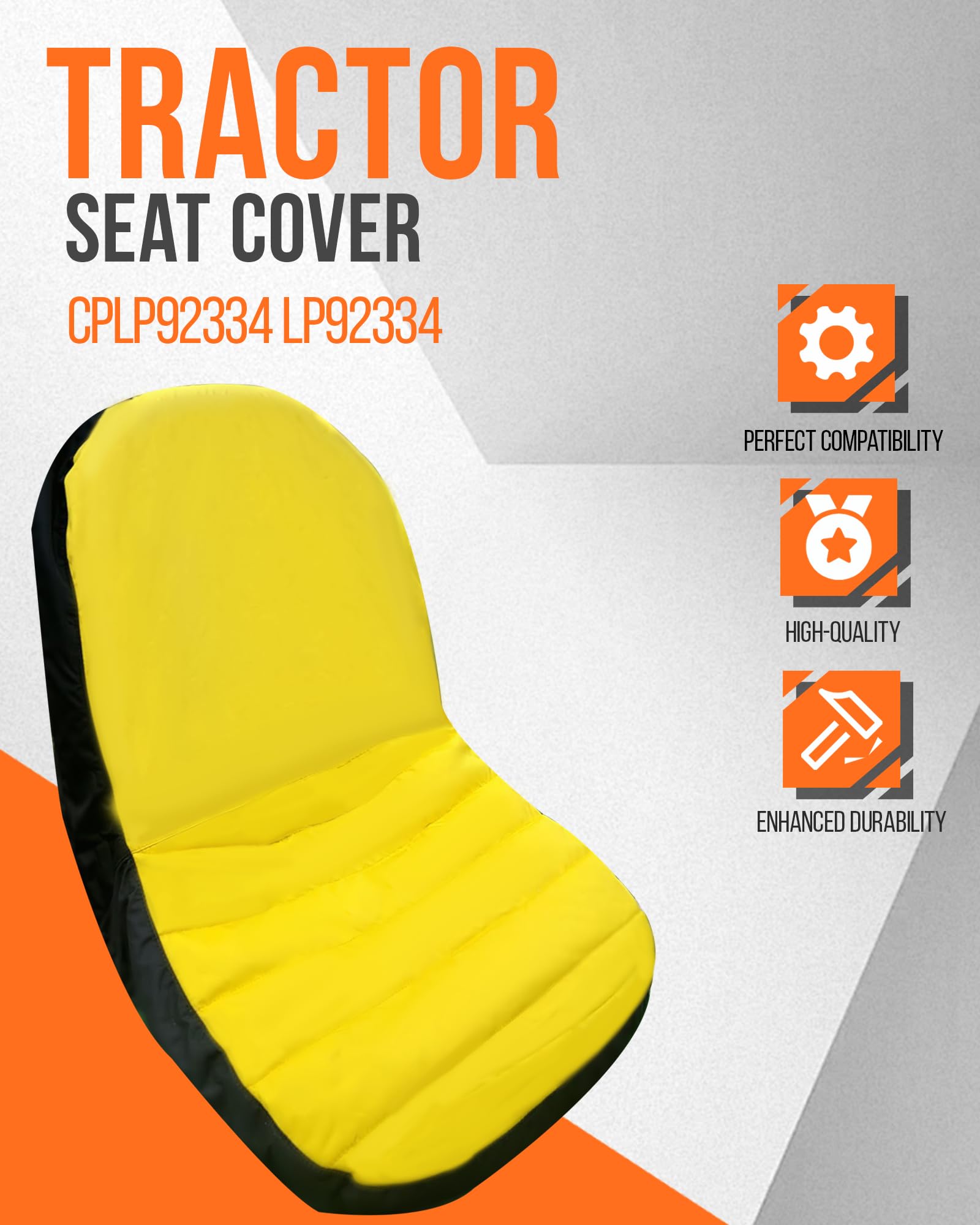 ???????????????????????????????? LP92334 Riding Lawn Mower Seat Cover Compatible with John Deere Replace for CPLP92334