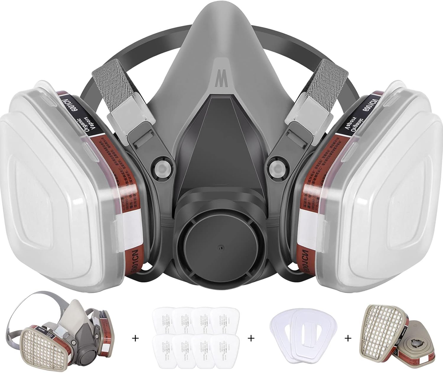 Reusable Half Face Cover - 6200 Half Respirаtor Face Cover，for Paint, Dust and Formaldehyde, Sanding, Polishing,Spraying ,Against Dust,Chemicals