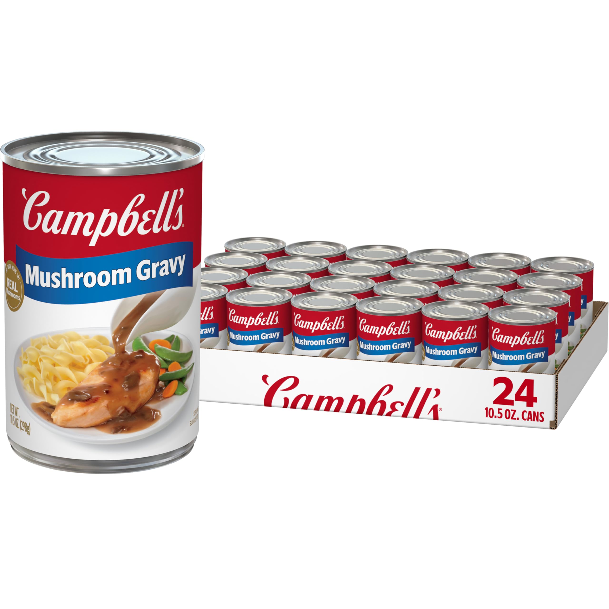 Campbell’s Mushroom Gravy, 10.5 oz Can (Pack of 24)