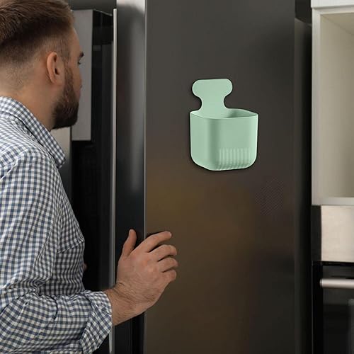 Miniatura 6 de Organizador de imán lateral para nevera, soporte para utensilios sin perforaciones  con soporte magnético de soporte remoto para soporte de pared