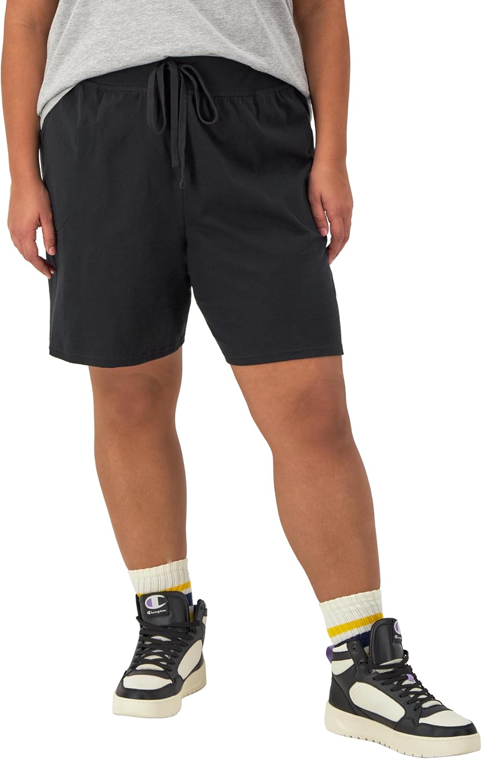 Champion Women's Shorts, Jersey Shorts, Soft, Lightweight, Comfortable Shorts for Women, 5" (Plus Size Available) - Image 4