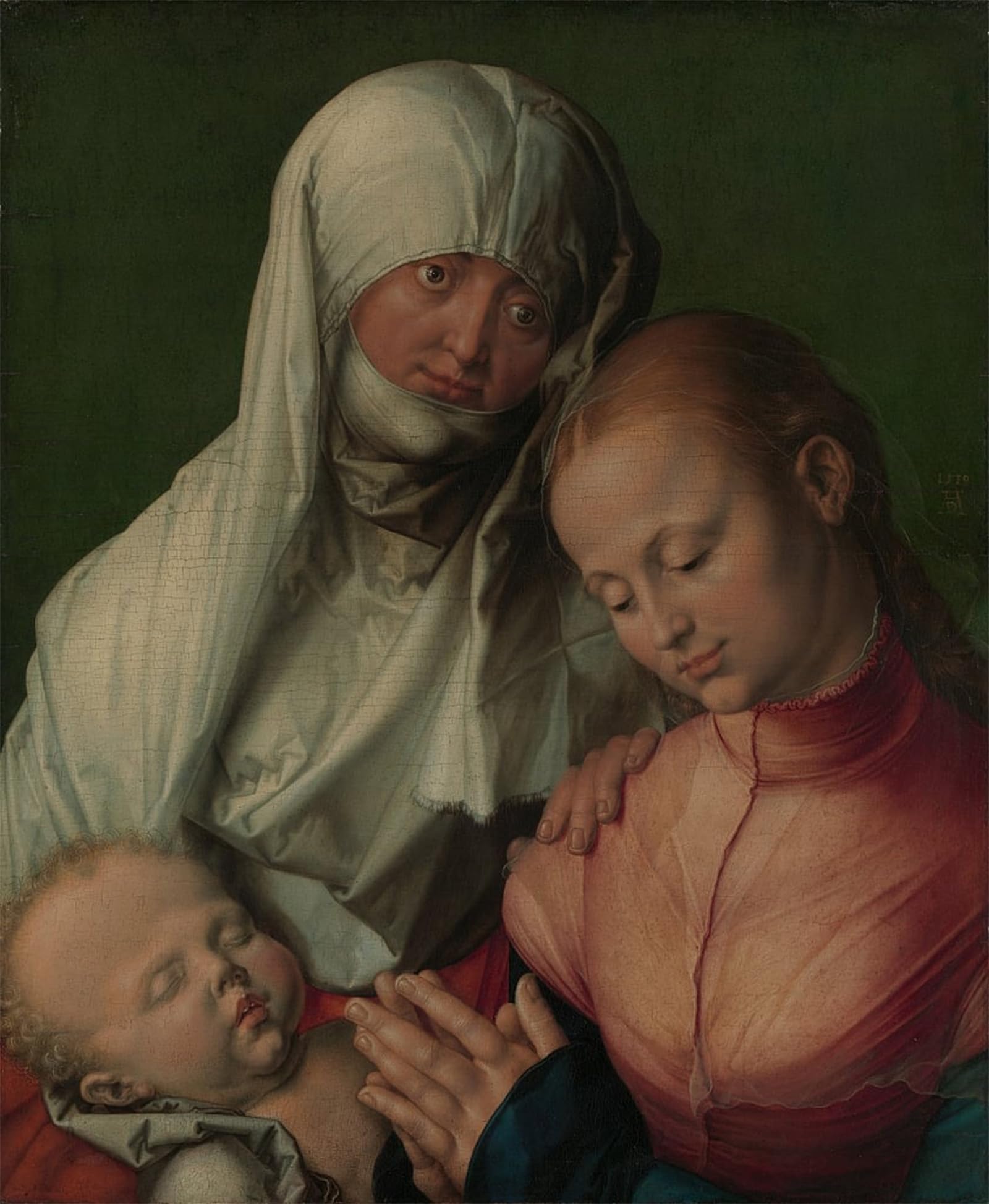 ARTXLXXBN Famous Print Painting Colorful Art Print Virgin and Child with Saint Anne Probably by Albrecht Dürer Canvas Art Decorations for Home Decor 60x90cm