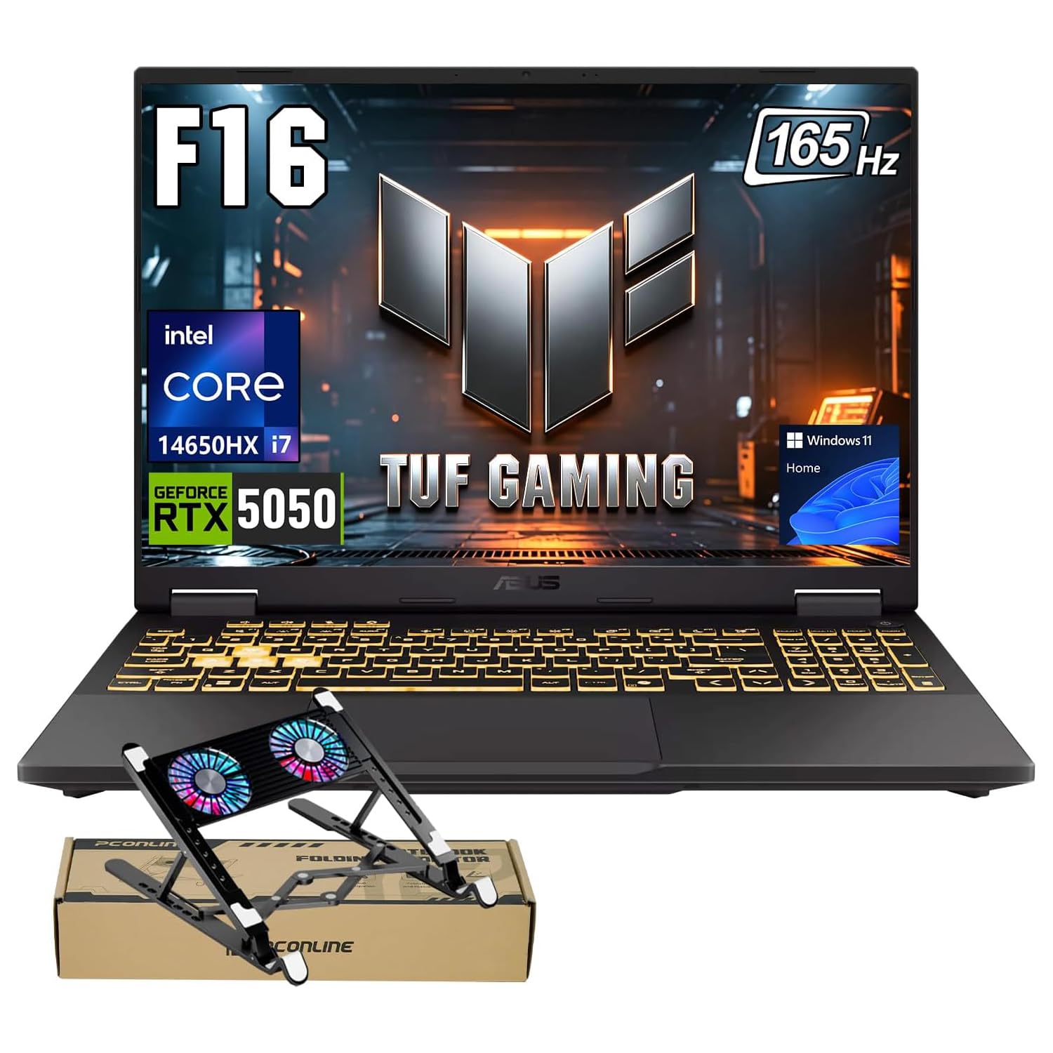 ASUS TUF F16 RTX 5050 Intel i7-14650HX VR-Ready AI Gaming Laptop