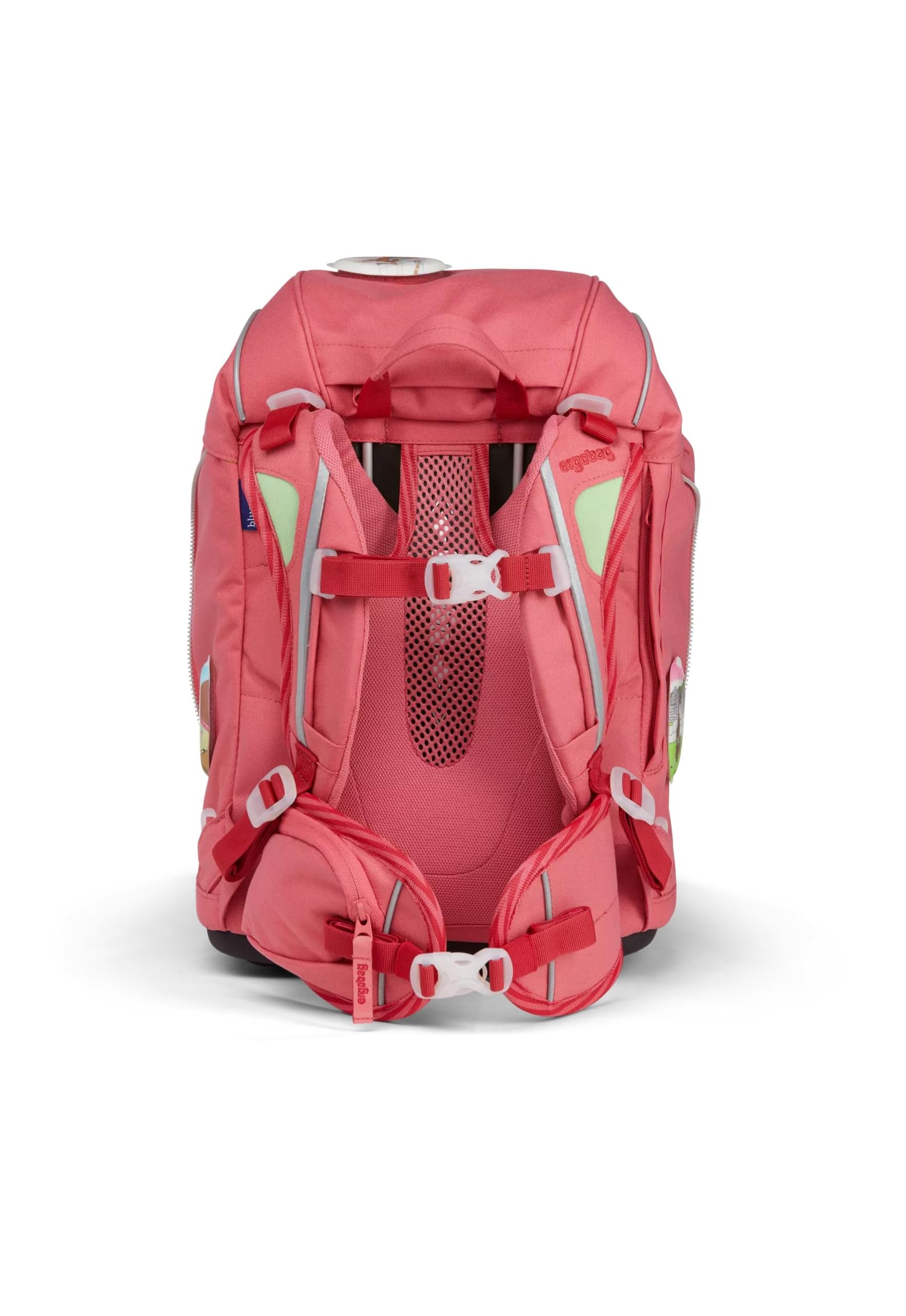 ergobag set zaino scolastico pack set Lamas in Bearjamas - Rosa | Zaino scolastico ergonomico, collezione precedente, flessibile, set da 6 pezzi, per la prima classe della scuola primaria