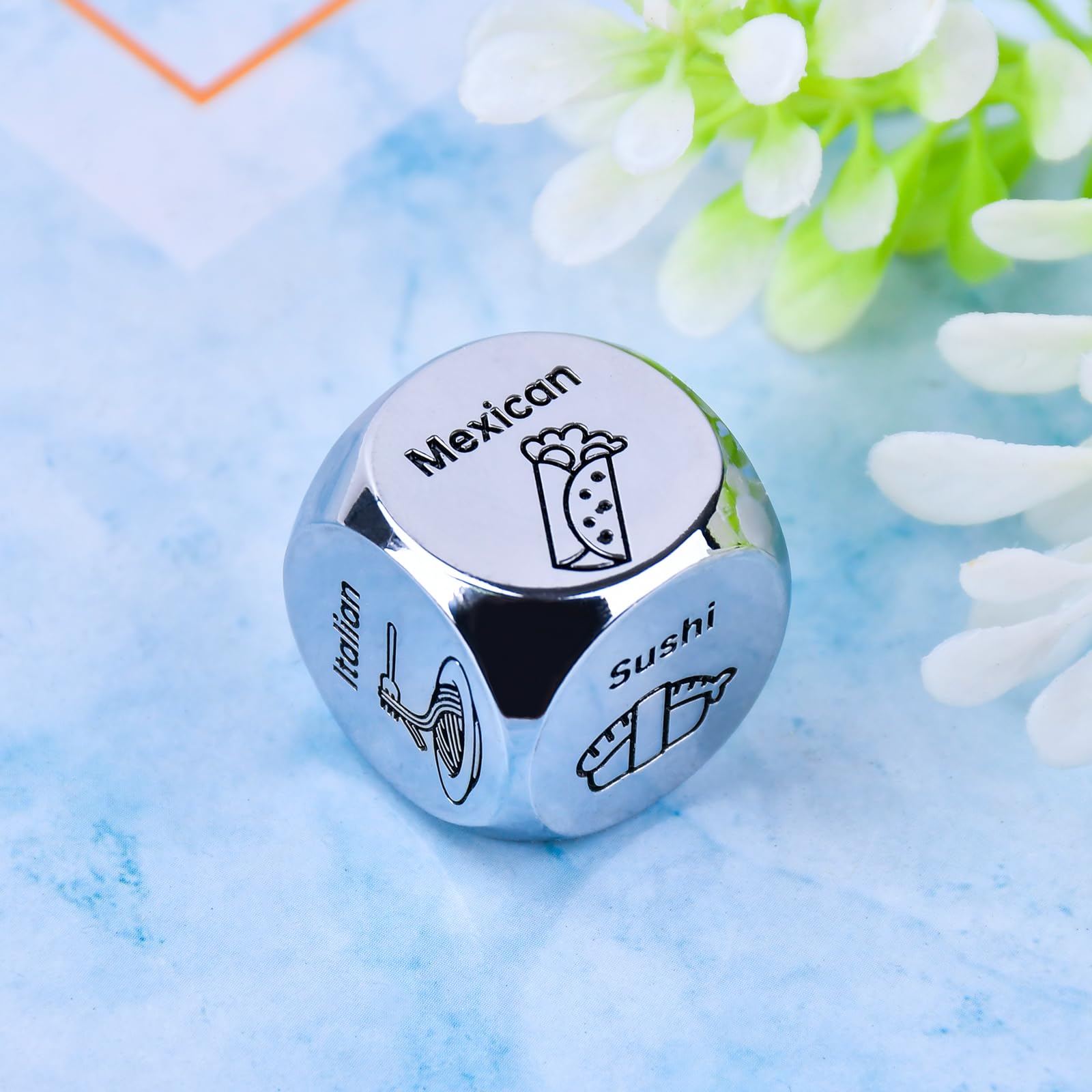 Dés De Décision Alimentaire En Acier, Cadeaux Pour Lui, Elle