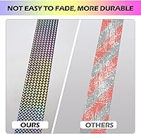 Vista 5 de Ruolan Bird Scare Tape Ribbon(700FT) Reflective Tape Keep Birds Away Outdoor,Double Side Bird Flash Tape, Scare Geese, Pigeon, Duck, Woodpecker