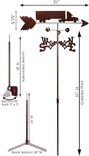 Miniatura 3 de SWEN Products Veleta SEMI Van Truck (montaje ajustable incluido)