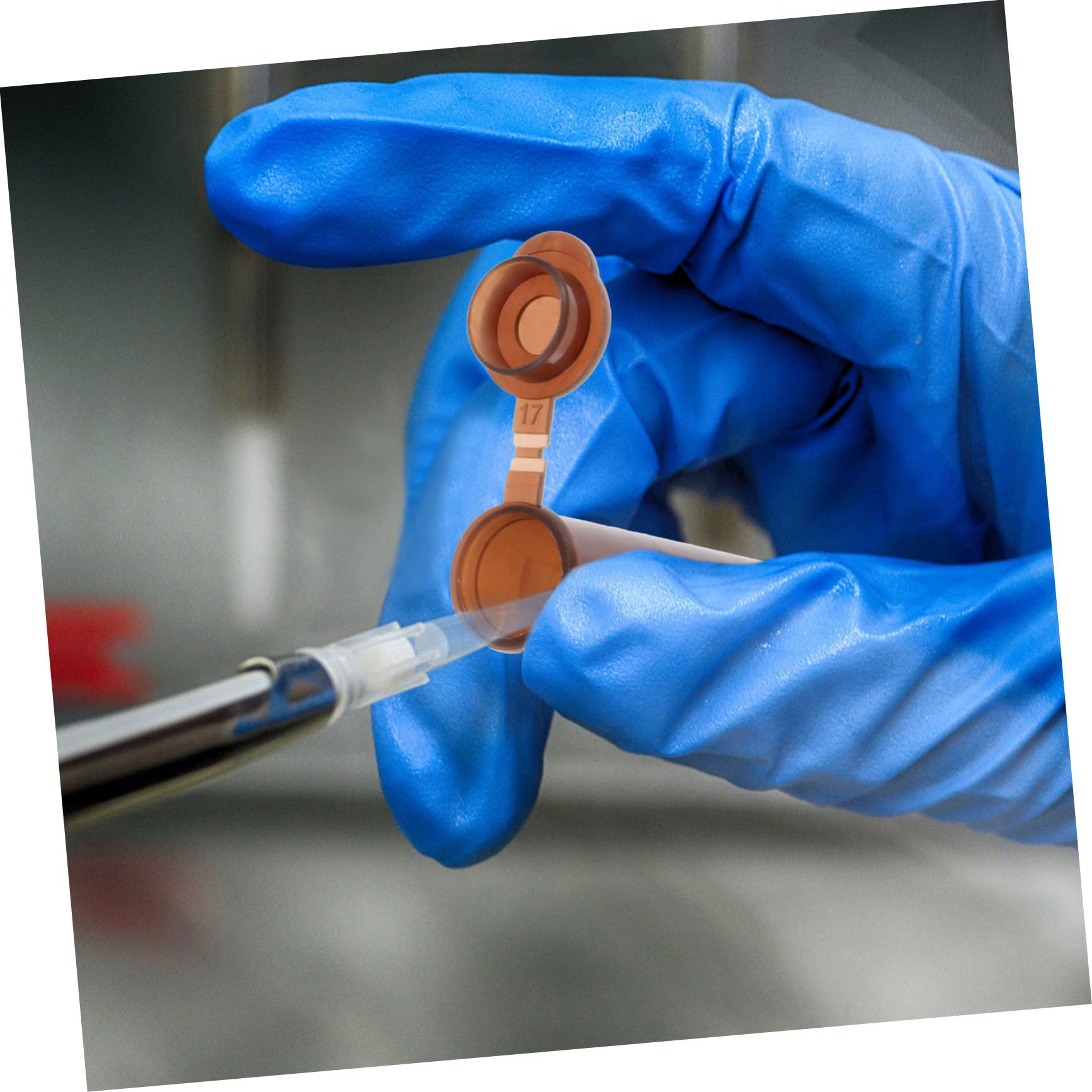 Braune Zentrifugenröhrchen 5ml mit Rundboden und Deckel, Kunststoff
