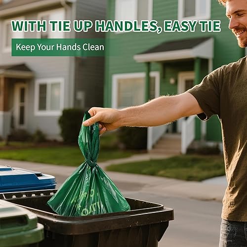 Miniatura 2 de Paquete de 125 bolsas extra grandes para excrementos de perro A&H, bolsas de basura de mascotas con asa para arena de excremento de perro, gatos,