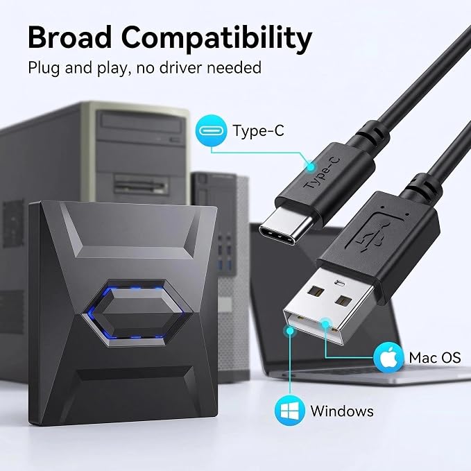 Unidad DVD externa USB 3.0 y hub USB-C 7 en 1 miniatura 3