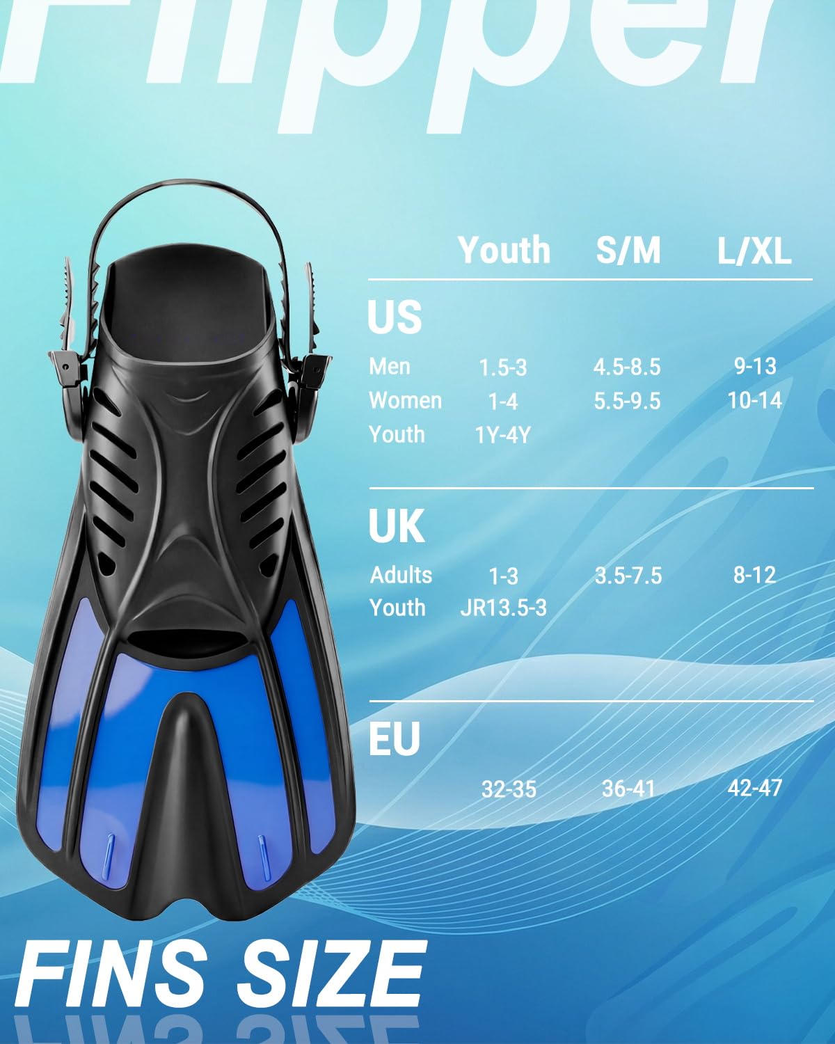 Pinne subacquee Attrezzatura da snorkeling per adulti Pinne da snorkeling, pinne da nuoto aperte, regolabili, uomini, donne, bambini, pinne da nuoto
