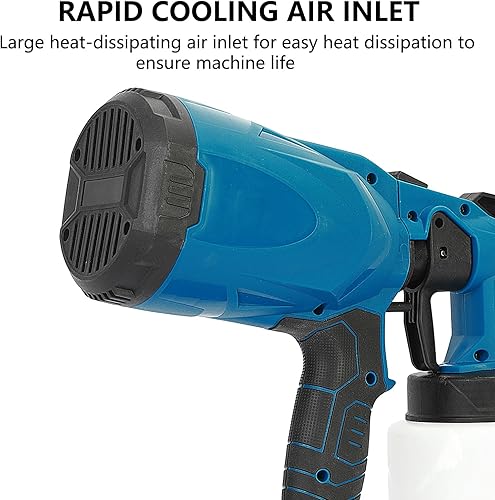 Miniatura 4 de Pulverizador de pintura inalámbrico, pistola pulverizadora de pintura de 600 W con 2 baterías de 2000 mAh, pulverizador de pintura HVLP de mano para