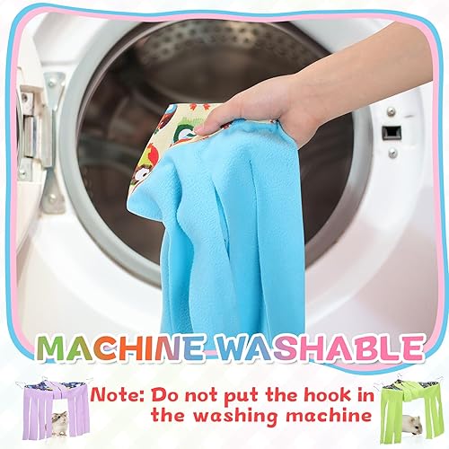 Miniatura 6 de Geetery 4 piezas de escondite de conejillo de indias pequeño de esquina, de vellón, lindo hurón, hamaca, jaula, accesorios de decoración para