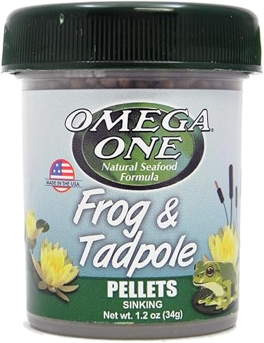 OMEGA 63131 1 One Frog & Tadpole Pellet 1.2oz, amarillo