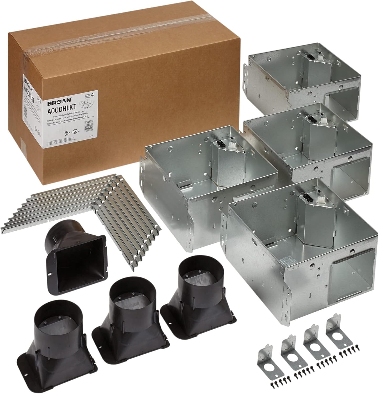 Broan A000HLKT Flex™ Exhaust Fan Light Housing Project Pack with Flange Kit - N/A