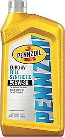 Pennzoil Óleo de motor Platinum Euro AV totalmente sintético 5W-30 (1 litro, único)