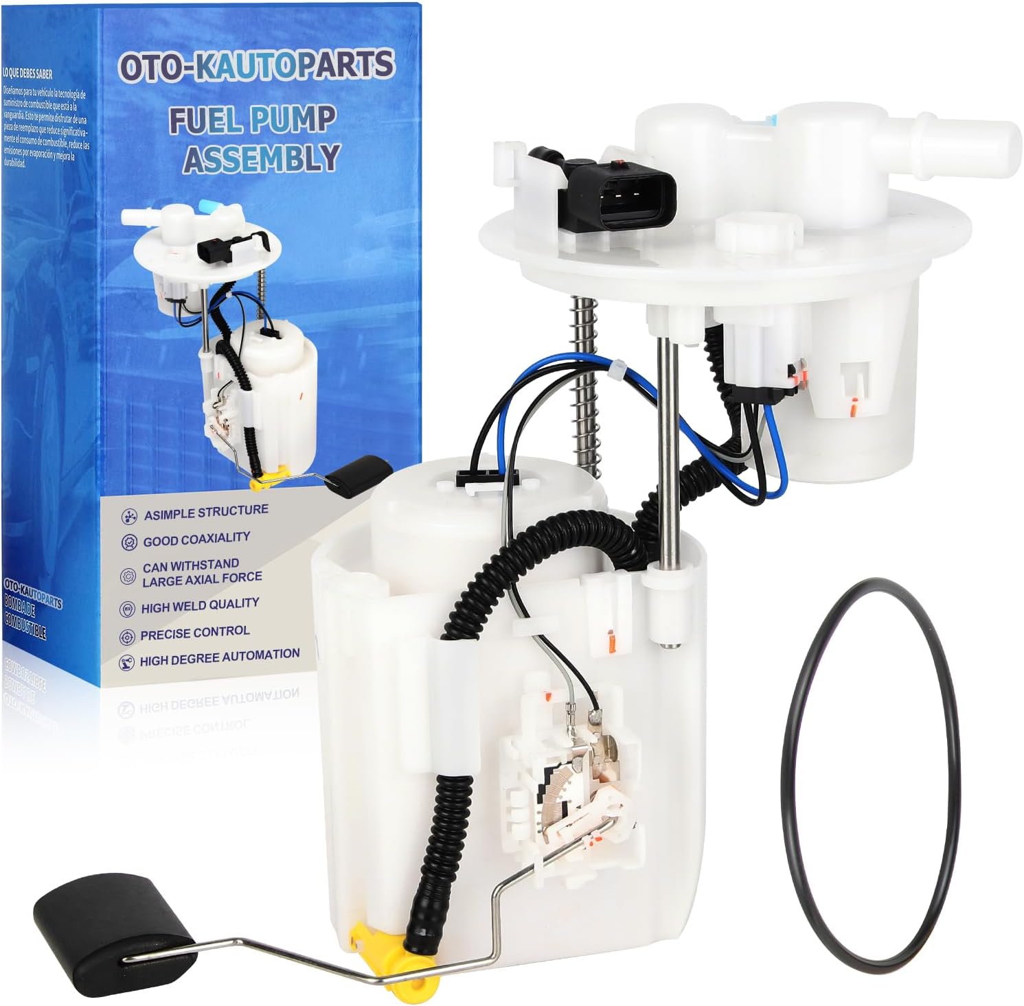 OTO-K Electric Fuel Pump Module Assembly with Sending Unit Compatible with Hyundai Elantra 2014 2015 2016, V-eloster 2012 2013 2014 2015 & Kia Forte, Forte5 2013 2014 2015 2016,1.6L 2.0L,OE#311102V500