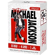 Michael Jackson Bad World Tour Keepsake Premiere Blaster Box 8 Packs, Authentic Tour-Worn Glove Relics, Over 300 Cards, Chase Rare 1/1 Cut Signature and Numbered Parallels