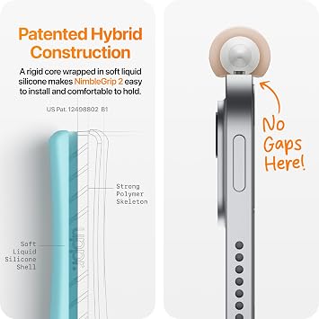 NimbleGrip Gen 2 Silicone Ergonomic Grip (Apple Pencil 2/Pro/USB-C, Pink)