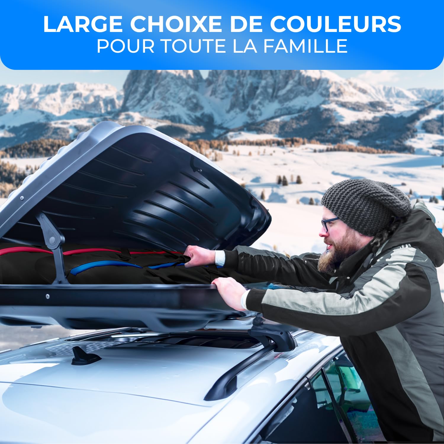 STYNGARD Set Housse à Skis [140 cm à 200 cm] et Sac à Chaussures de Ski avec Compartiment pour Casque [40 L] Housse Ski et Chaussures avec Grille d'aération Modèle Vancouver