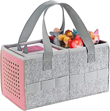 Portable Hand Bag for Toniebox Starter Set, Compatible with Toniebox Audio Player Starter Set Tonies Figures,Felt Cloth Storage Bag for Tonies Starter&Accessories Picnic Party Travel BagPink