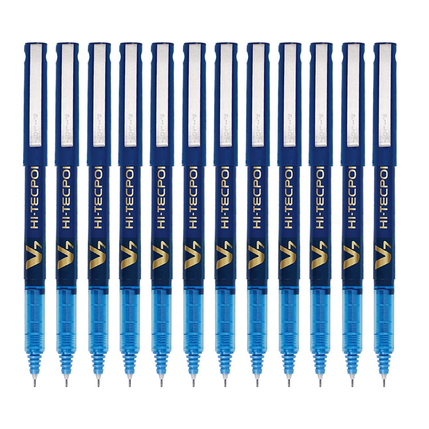 V7 Pen - Blue Body, Blue Ink, Pack of 12, (9000019576)…