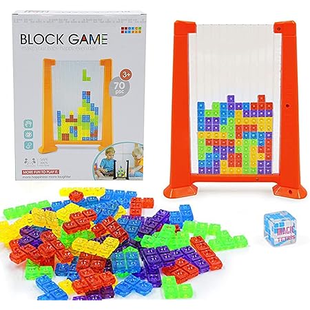Amazon Co Jp 積み木 パズル ペントミノ テトリス 知育 玩具 木製テトリスパズル ジグソーパズル カラフルな木製テトリスボード 幼児 子供 教育 教材 レッド おもちゃ