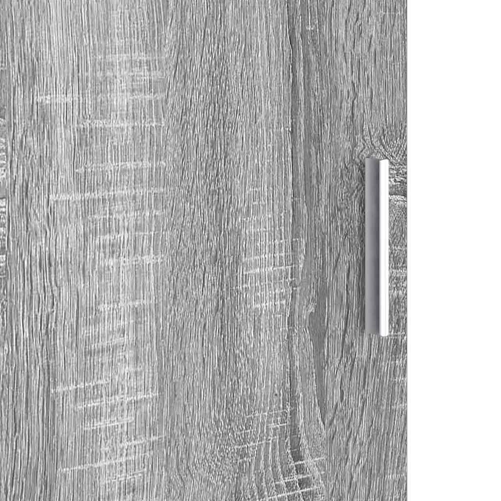 Madera elaborada Moderno Alto Gris 31 5 x 32 x 122 5 cm | Aparador Alto Gris Sonoma 31.5 x 32 x 122.5 cm Armario de Almacenamiento con 3 Puertas para Salon Comedor y Estudio, Moderno