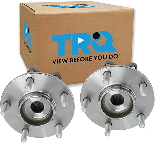 Vista 186 de TRQ Juego de Rodamientos de Rueda y Cubierta de Llanta Trasera para Conductor y Pasajero 2 Piezas Compatible con Infiniti G35 2003-2006 2007 G35
