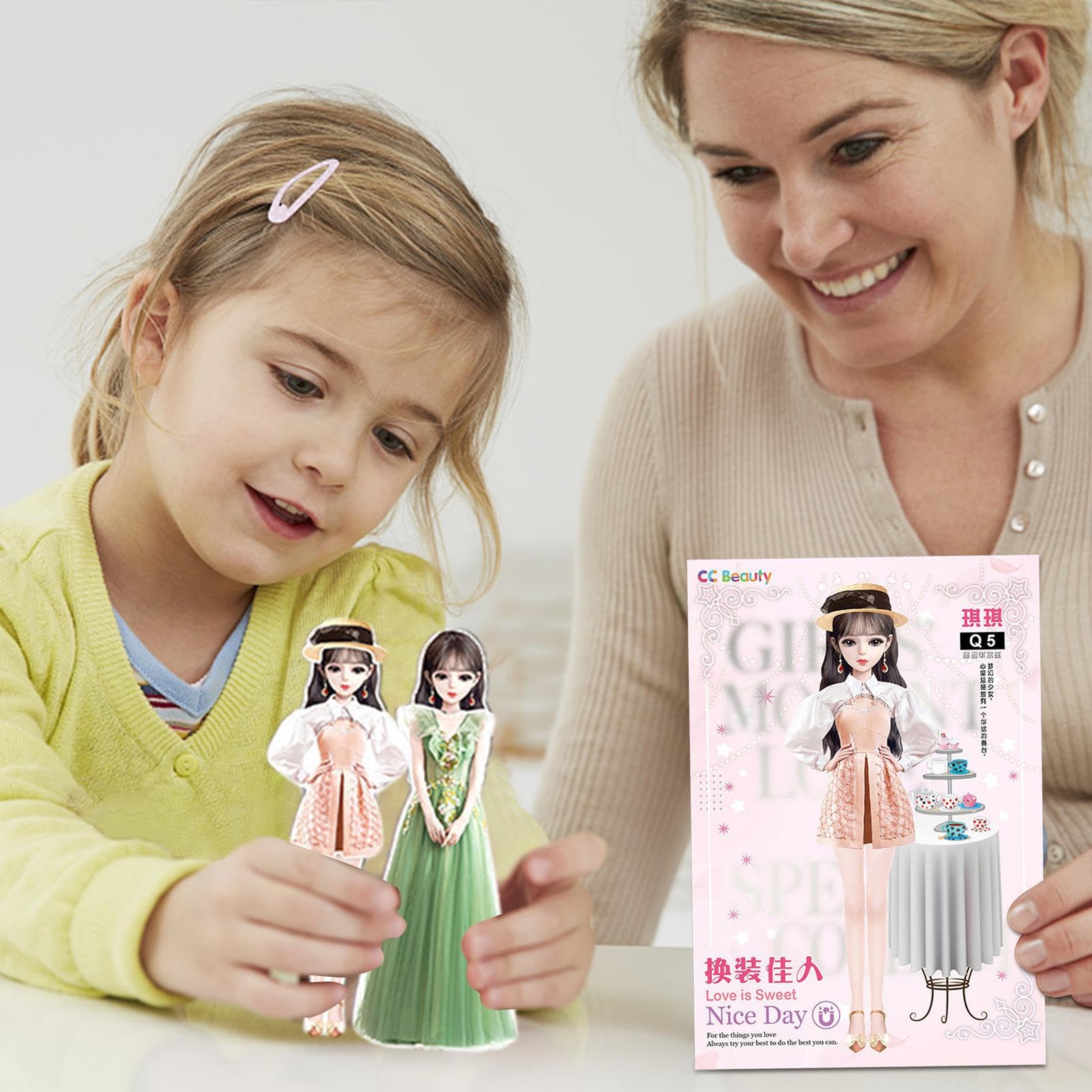 Puppen, magnetisches Papierpuppen-Set, sicher und harmlos, tragbare Papierpuppe zum Ankleiden von Prinzessinnen, leicht zu greifendes Geschenk für Mädchen ab 4 Jahren