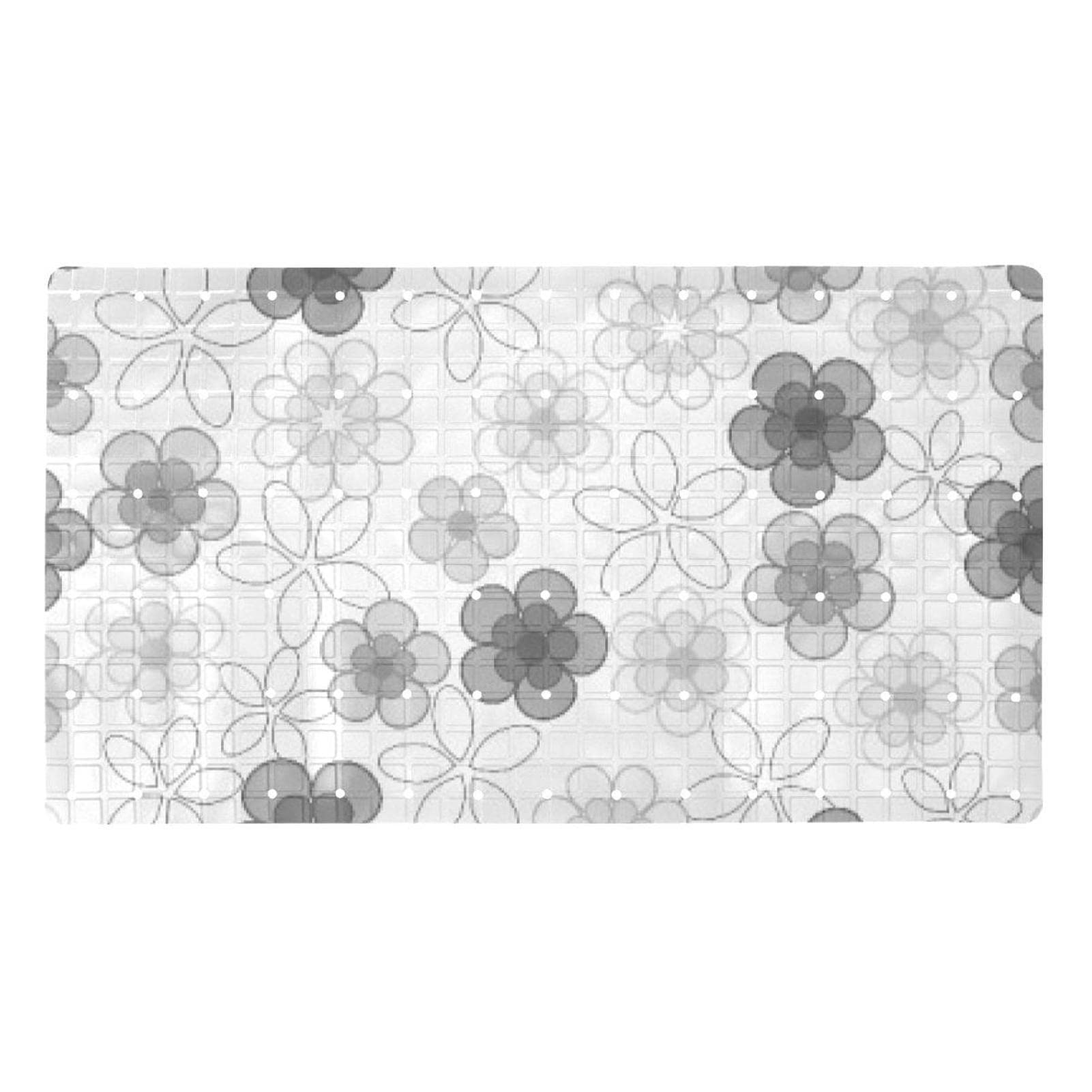 Tapis de salle de bain gris texturé pour sécuriser la douche familiale