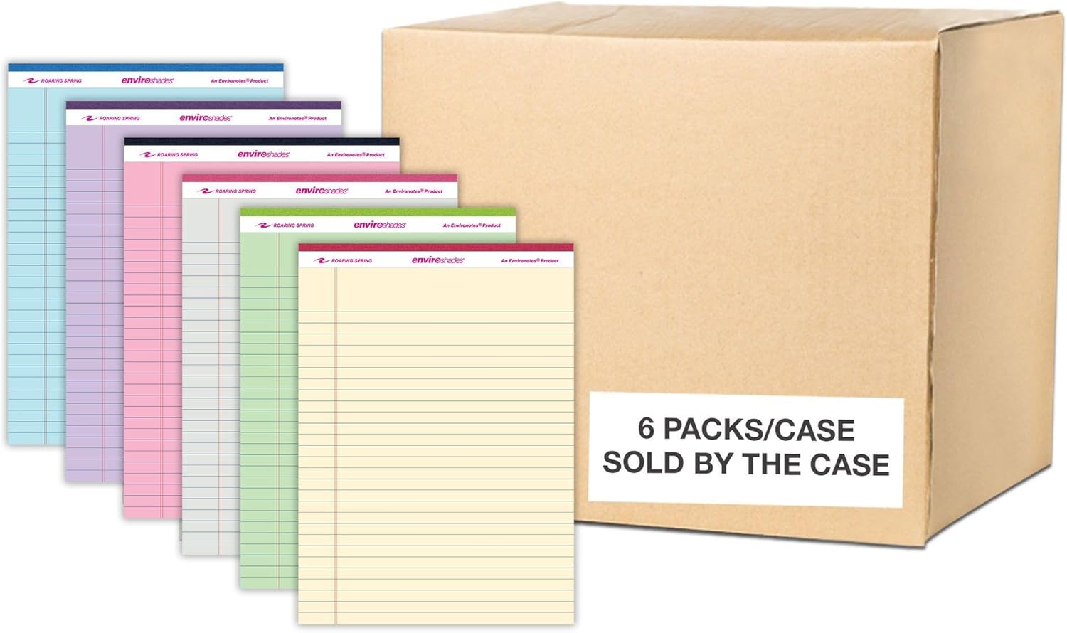 Enviroshades Recycled Legal Pads, Assorted Colors, 36 Pack