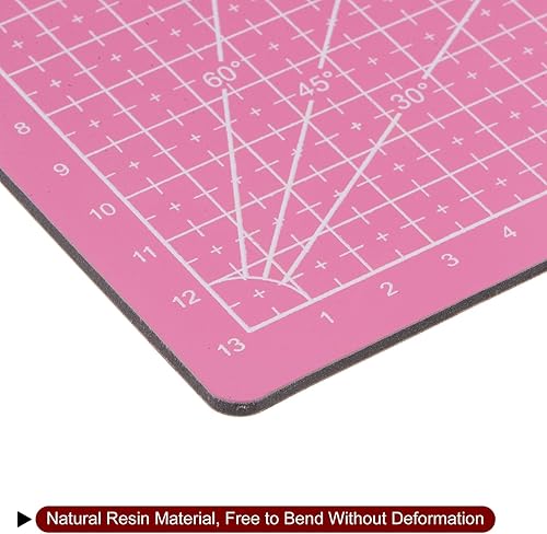 Miniatura 5 de HARFINGTON Alfombrilla de corte autorreparable A5 de 9 x 6 pulgadas, tabla de cortar de doble cara para manualidades, trabajo de arte, corte de