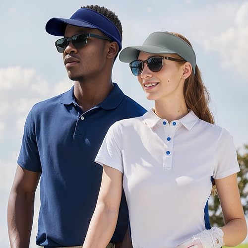 Miniatura 7 de Sukeen Visera elástica refrescante de tamaño libre con protección UV, visera pico para golf, tenis, ciclismo, correr