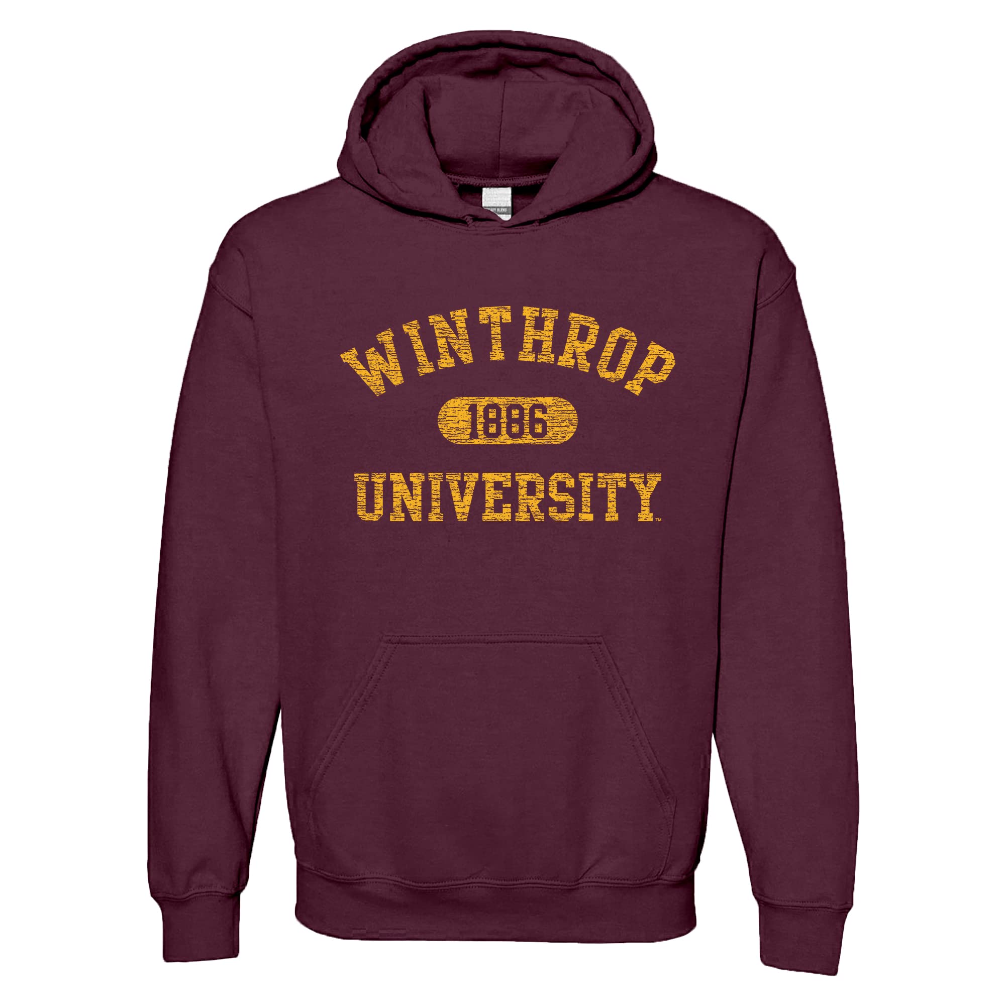 NCAA Officially Licensed College - University Team Color Arch Logo Hoodie, Winthrop Eagles Maroon, XL โ image 1
