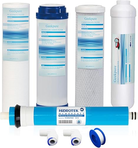 Geekpure 50 GPD Reverse Osmosis Replacement Filter Set