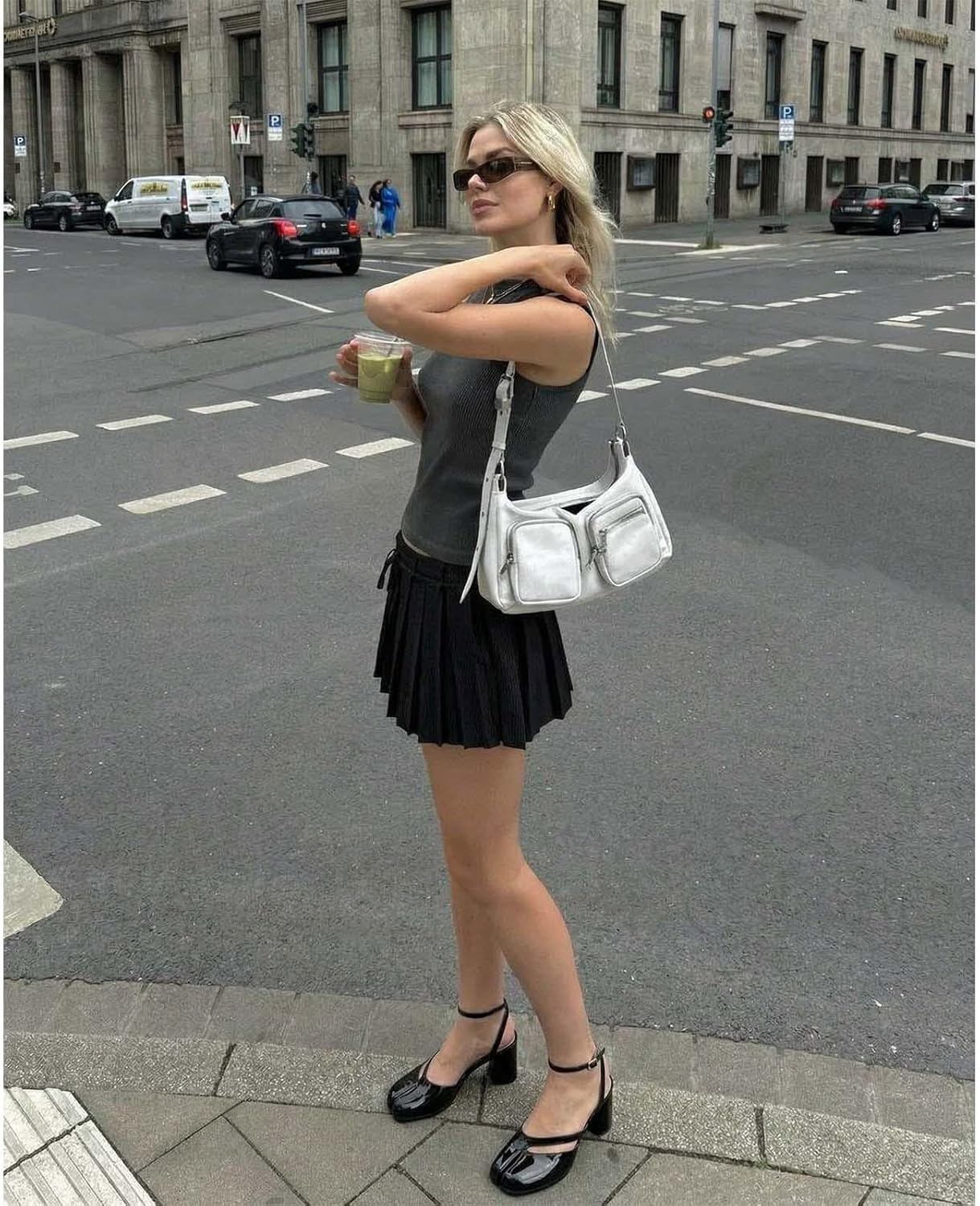 Tabi Chunky Block Heels for Women Split Toe Pumps with Ankle Strap Slingback Heeled Sandals Strappy Tabby Shoes Fashion Dress Comfort Office