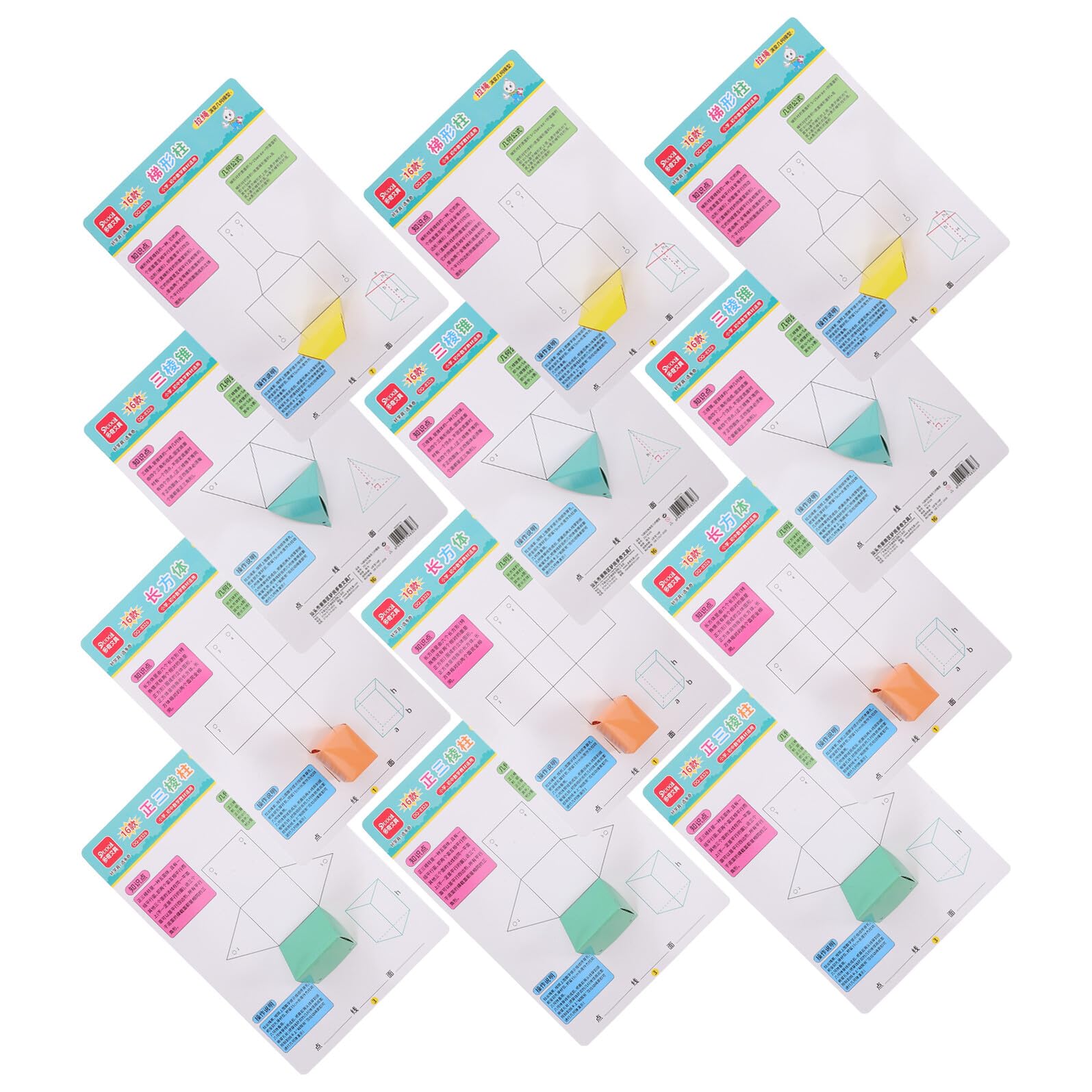 Kit de formes géométriques solides et pliables SOIMISS pour classe - 8