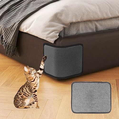 Alfombrilla rascador de sisal natural para gatos, alfombrilla rascador para gatos, protector de muebles, protector de esquinas para sofá, cama,