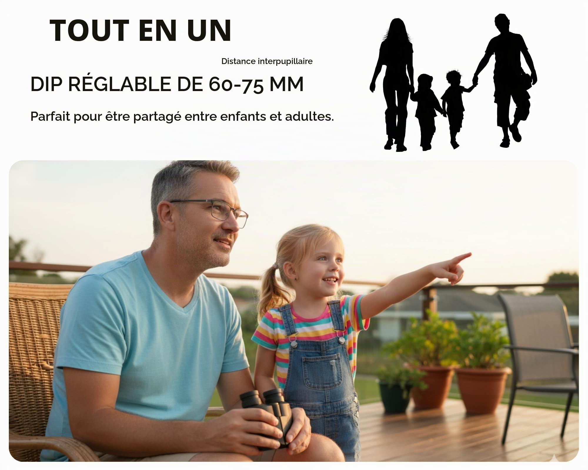Hontry Jumelles pour Adultes et Enfants, Compactes Jumelles 12x25 pour Observation des Oiseaux, Théâtre et Concerts, Safaris et Voyages