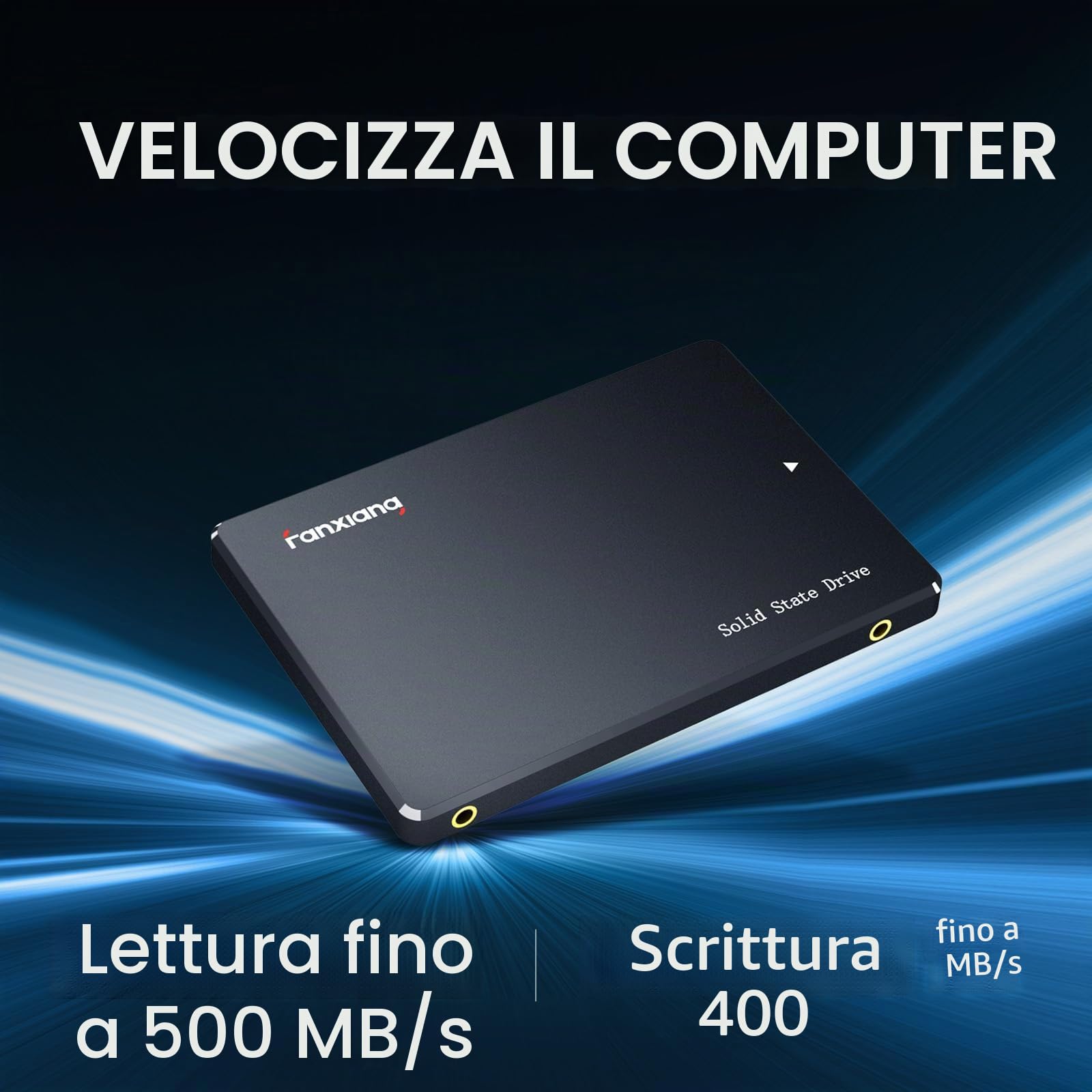 Fanxiang S101 256GB SSD SATA III 2.5" Unità a Stato Solido Interna, Lettura 520MB/s, Nero