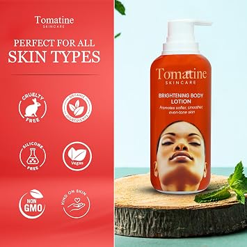 Tomatine Lightening Body Lotion 400ml - Formulate to Hydrate and Moistures Skin, Lightening Properties