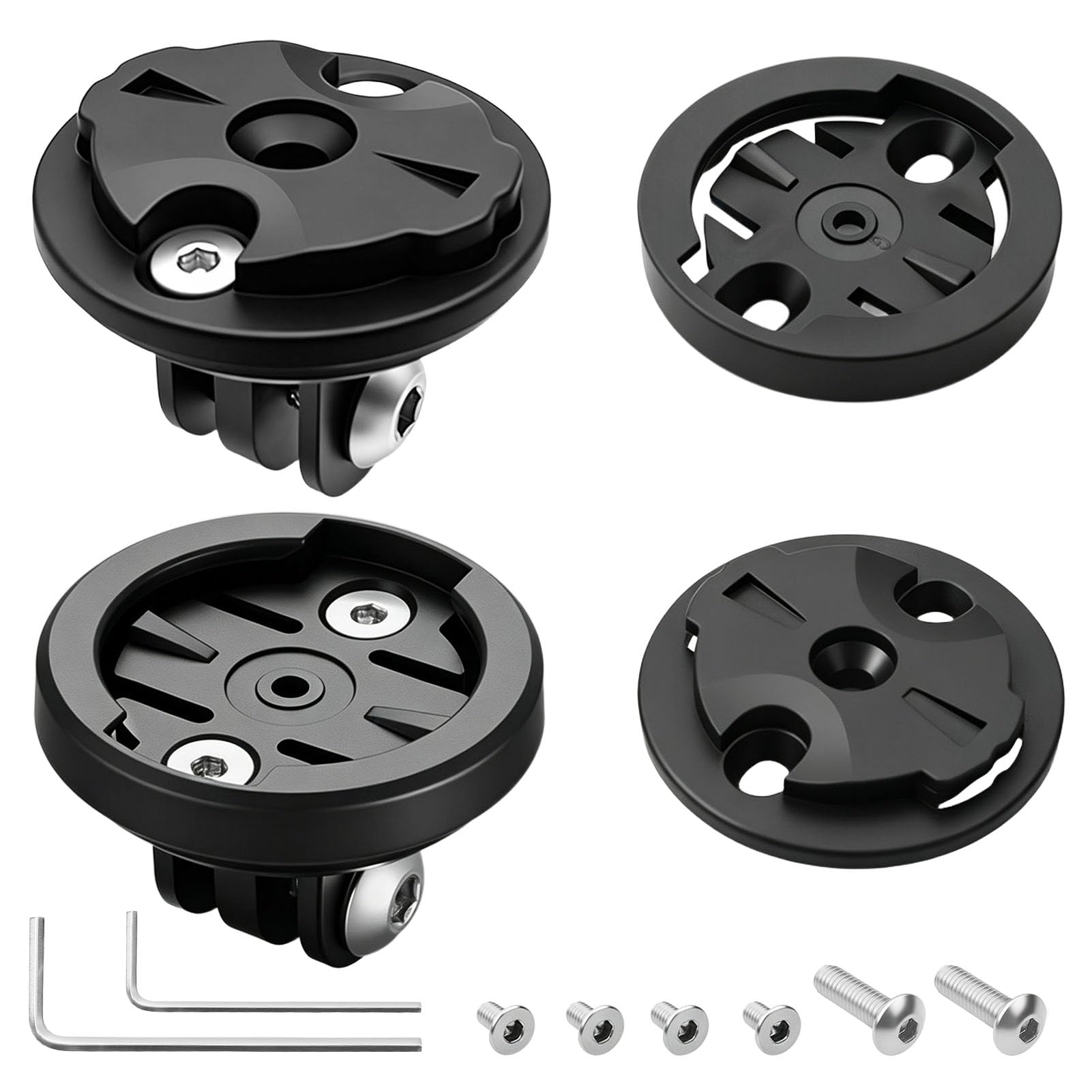 Soporte Garmin Manillar Integrado para Potencia de Bicicleta, Adaptador Universal Combo 22 a 24 mm, Soporte para Ordenador de Bicicleta, Cámara de Acción y Luz