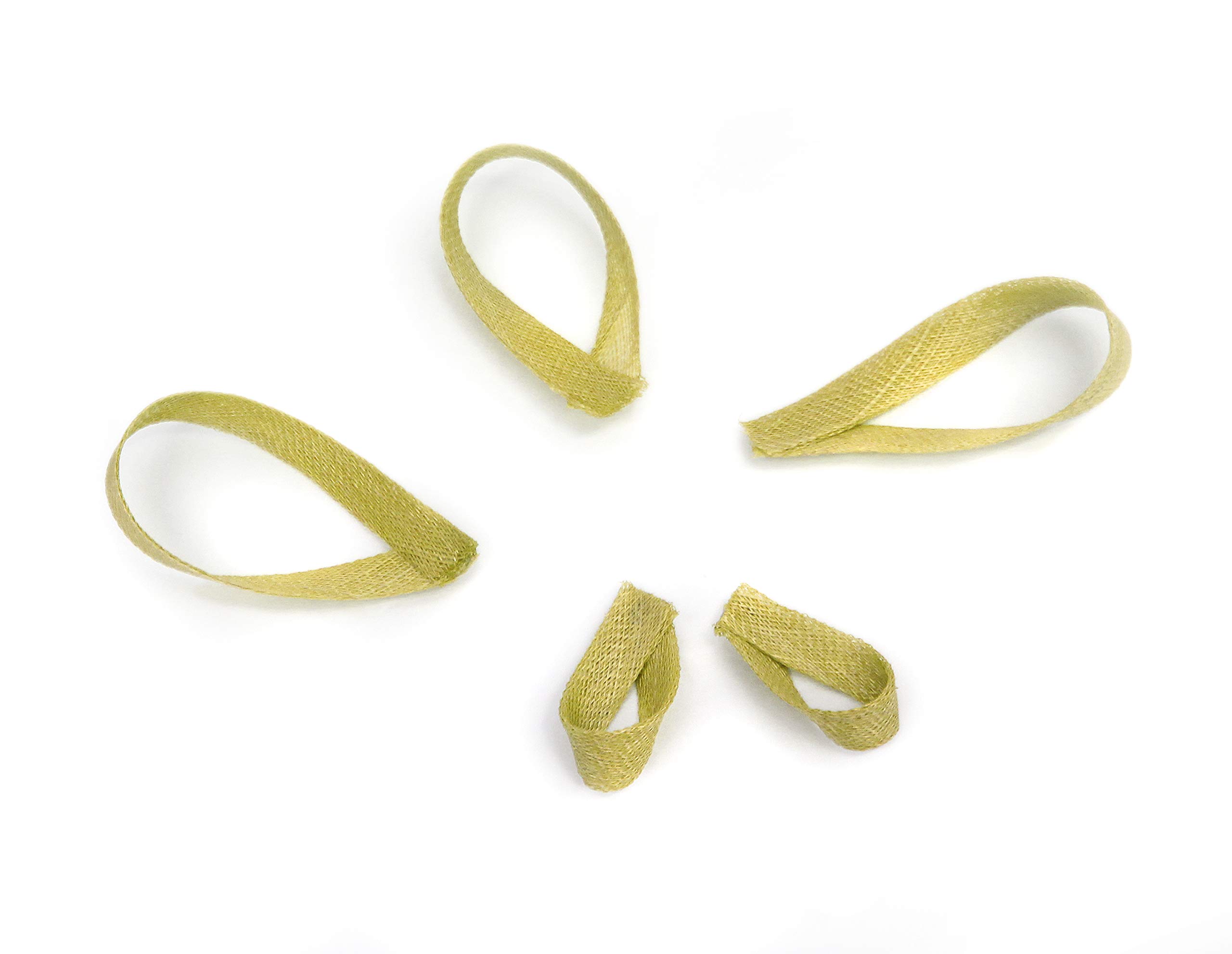 5 x Sinamay Loops Strip 10mm Width Fascinator Hat Making Millinery Trimmings (Gold Mustard)
